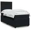 Image de vidaXL Sommier à lattes de lit avec matelas Noir 90x200 cm Velours