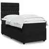 Image de vidaXL Sommier à lattes de lit avec matelas Noir 90x200 cm Velours