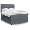 Image de vidaXL Sommier à lattes de lit et matelas Gris foncé 140x190cm Velours