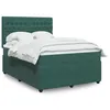 Image de vidaXL Sommier Ã  lattes de lit et matelas Vert foncÃ© 140x190cm Velours