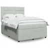 Image de vidaXL Sommier à lattes de lit et matelas Gris clair 160x200cm Velours