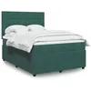 Image de vidaXL Sommier Ã  lattes de lit et matelas Vert foncÃ© 160x200cm Velours