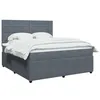 Image de vidaXL Sommier à lattes de lit et matelas Gris foncé 180x200cm Velours