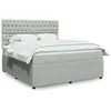 Image de vidaXL Sommier à lattes de lit et matelas Gris clair 180x200cm Velours