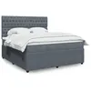 Image de vidaXL Sommier à lattes de lit et matelas Gris foncé 180x200cm Velours