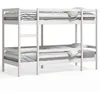 Image de vidaXL Vidaxl Lit Superposé Blanc 90x200 Cm Bois De Pin Massif