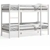 Image de vidaXL Vidaxl Lit Superposé Blanc 90x190 Cm Bois De Pin Massif
