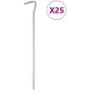 Image de Vidaxl Piquets De Tente 25 Pcs 23 Cm Ã5 Mm Acier GalvanisÃ©