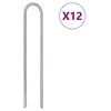 Image de vidaXL Piquets de tente 12 pcs en forme de U 30cm Ø7mm acier galvanisé4009346
