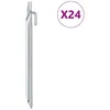 Image de Vidaxl Piquets De Tente 24pcs En Forme De V 24cm Ã20mm Acier GalvanisÃ©