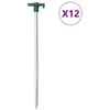 Image de vidaXL Piquets de tente 12 pcs 25 cm 7 mm acier galvanisé et PP4009356