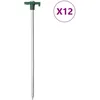 Image de Vidaxl Piquets De Tente 12 Pcs 25 Cm 7 Mm Acier GalvanisÃ© Et Pp