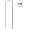 Image de vidaXL Piquets de sol en forme de U 25 pcs 15x3,5 cm acier galvanisé4009359