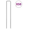 Image de vidaXL Piquets de sol en forme de U 50 pcs 20x4 cm acier galvanisé4009362