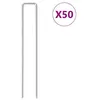 Image de vidaXL Piquets de sol en forme de U 50 pcs 20x3,5 cm acier galvanisé4009366