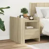 Image de vidaXL Table de chevet chÃªne sonoma 45x50x50 cm bois d'ingÃ©nierie