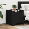 Image de vidaXL Table de chevet noir 45x50x50 cm bois d’ingénierie848284