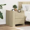 Image de vidaXL Table de chevet chêne sonoma 45x50x50 cm bois d'ingénierie848285