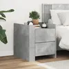 Image de vidaXL Table de chevet gris bÃ©ton 45x50x50 cm bois d'ingÃ©nierie