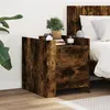 Image de vidaXL Table de chevet chêne fumé 45x50x50 cm bois d'ingénierie848287
