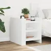 Image de vidaXL Table de chevet blanc 45x50x50 cm bois d'ingÃ©nierie