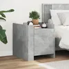 Image de vidaXL Table de chevet gris bÃ©ton 45x50x50 cm bois d'ingÃ©nierie