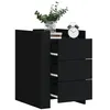 Image de vidaXL Table de chevet noir 45x50x65 cm bois d’ingénierie848305