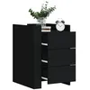 Image de vidaXL Table de chevet noir 45x50x65 cm bois d'ingÃ©nierie