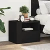 Image de vidaXL Table de chevet murale noir 45x30x35 cm848313