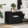 Image de vidaXL Table de chevet murale noir 45x30x35 cm