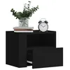 Image de vidaXL Tables de chevet murales 2 pcs noir 45x30x35 cm848314