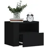 Image de vidaXL Tables de chevet murales 2 pcs noir 45x30x35 cm