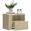 Image de vidaXL Tables de chevet murales 2 pcs chêne sonoma 45x30x35 cm848316