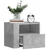 Image de vidaXL Tables de chevet murales 2 pcs gris béton 45x30x35 cm848318