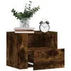 Image de vidaXL Tables de chevet murales 2 pcs chêne fumé 45x30x35 cm848320