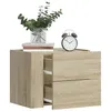 Image de vidaXL Tables de chevet murales 2 pcs chêne sonoma 45x30x35 cm848330
