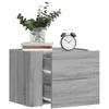 Image de vidaXL Tables de chevet murales 2 pcs sonoma gris 45x30x35 cm