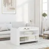 Image de vidaXL Table basse blanc 80x50x50 cm bois d'ingénierie848339