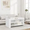 Image de vidaXL Table basse blanc 100x50x50 cm bois d'ingÃ©nierie
