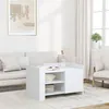 Image de vidaXL Table basse blanc 80x50x50 cm bois d'ingénierie848353