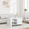Image de vidaXL Table basse blanc 80x50x50 cm bois d'ingÃ©nierie