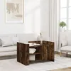 Image de vidaXL Table basse chÃªne fumÃ© 80x50x50 cm bois d'ingÃ©nierie
