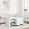 Image de vidaXL Table basse blanc 100x50x50 cm bois d'ingénierie848360