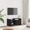 Image de vidaXL Meuble TV noir 80x35x40 cm bois d’ingénierie848368