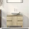 Image de vidaXL Vidaxl Meuble D'évier Chêne Sonoma 80x33x60 Cm Bois D'ingénierie