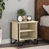 Image de vidaXL Tables de chevet 2pcs chêne sonoma 40x30x40cm bois d'ingénierie848497