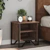 Image de vidaXL Tables de chevet 2pcs chêne marron 40x30x40cm bois d'ingénierie848503