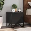 Image de vidaXL Tables de chevet 2 pcs Noir 40 x 30 x 40 cm Aggloméré848515