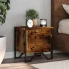 Image de vidaXL Tables de chevet 2 pcs chêne fumé 40x30x40 cm bois d'ingénierie848519