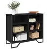 Image de vidaXL Buffet noir 91x35,5x74,5 cm bois d’ingénierie848549